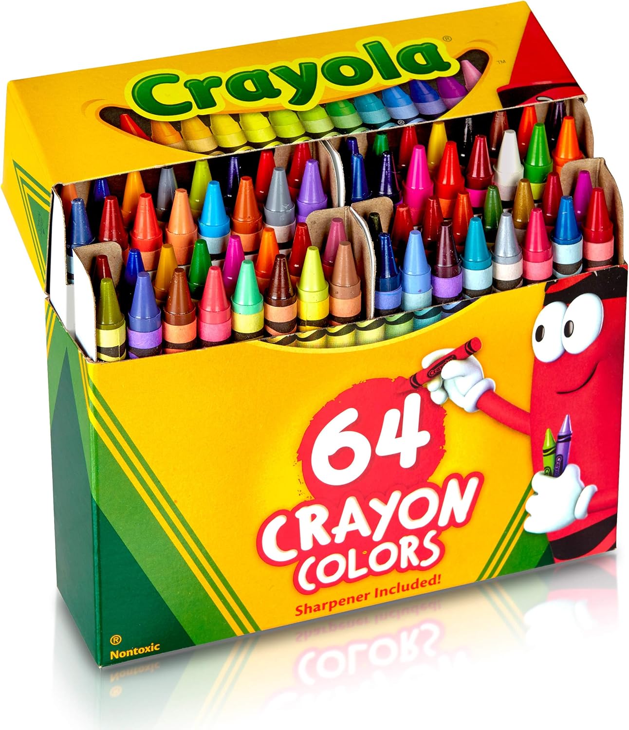 Crayola Crayons 64 ct. - Multicolor Wax Crayons in Flip-Top Box 8