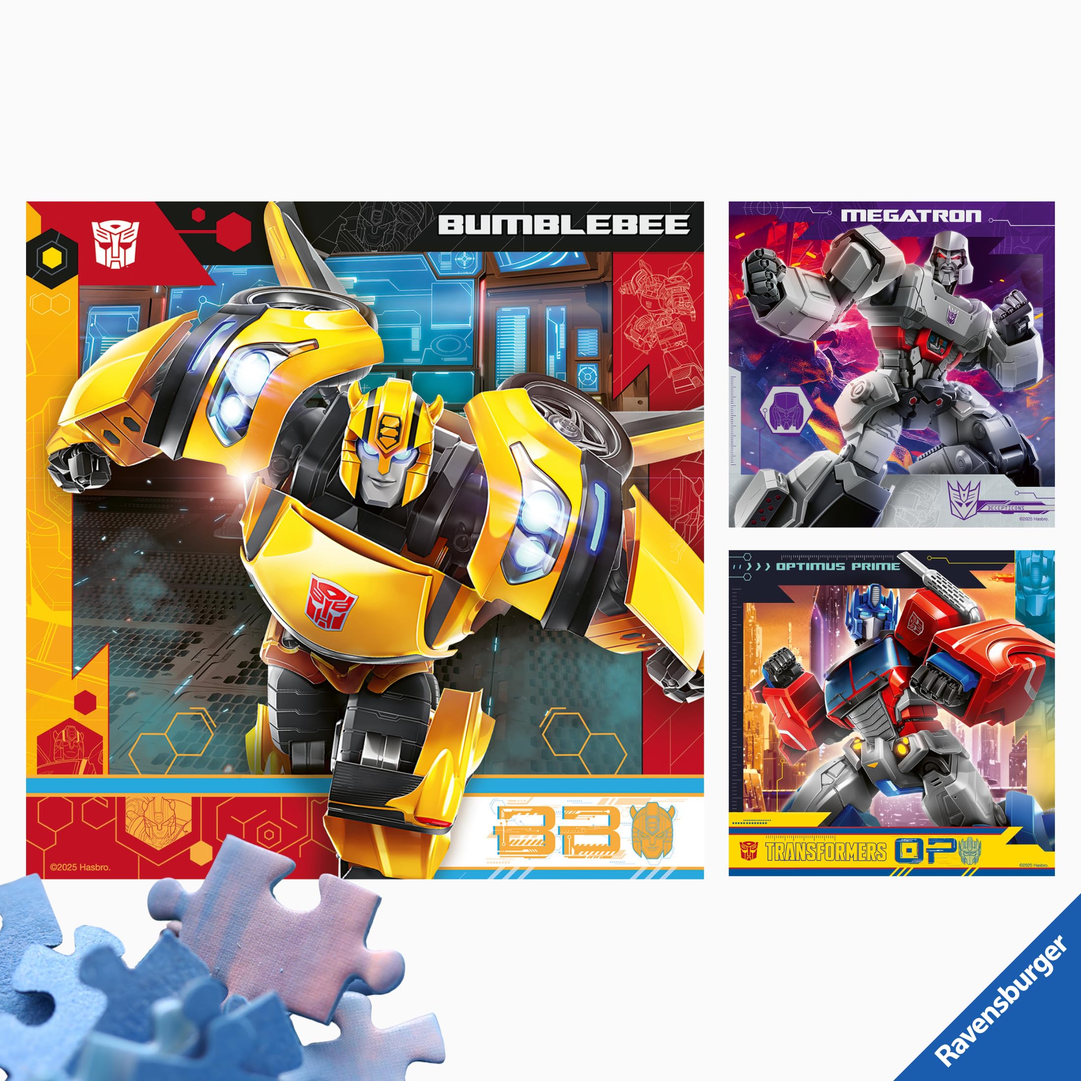 Ravensburger Transformers 3-Pack Jigsaw Puzzles - 3 x 49 Pieces | Ages 5+ 2