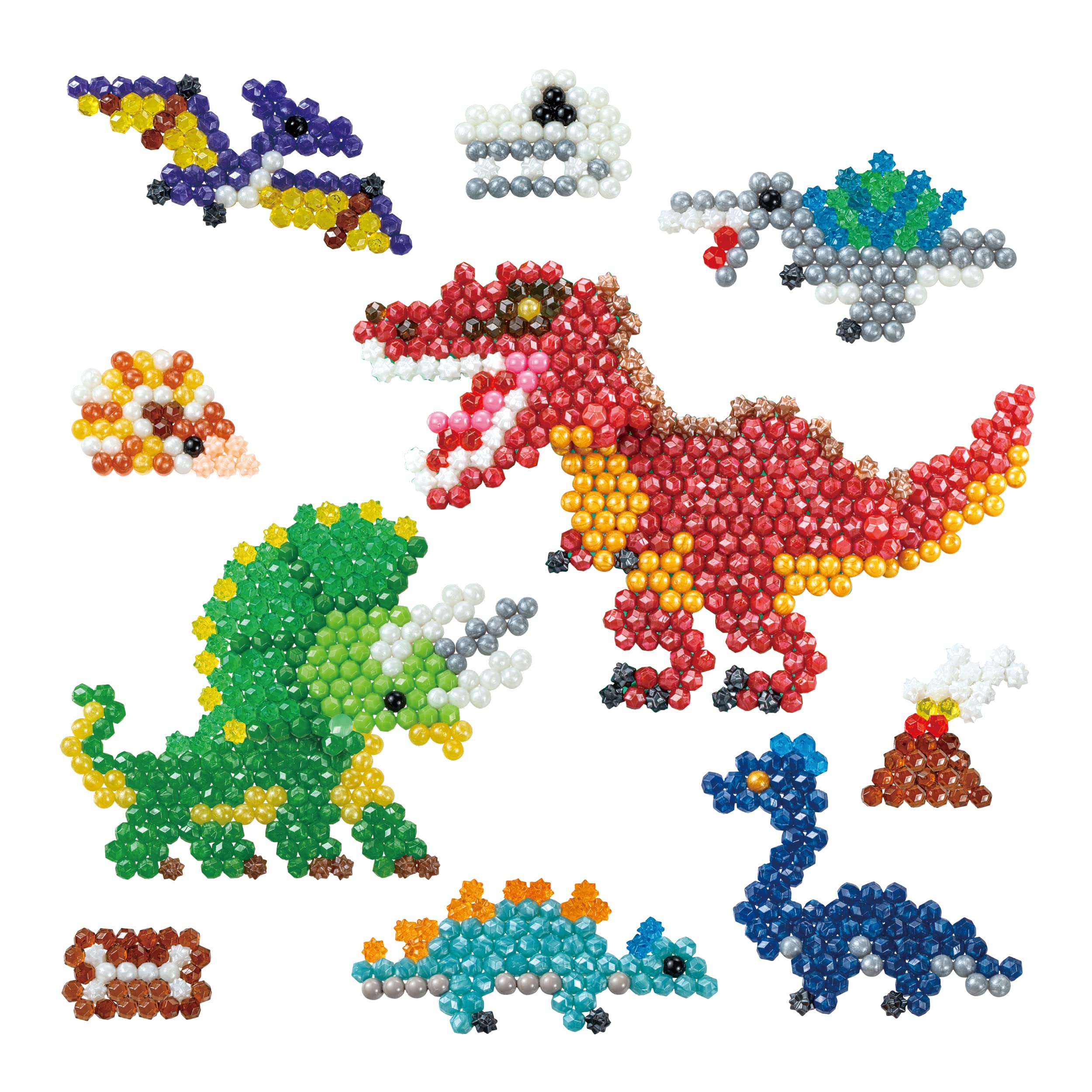 Aquabeads Dinosaur World Art & Craft Bead Kit | 1200 Beads in 28 Colors | Ages 4+ 6