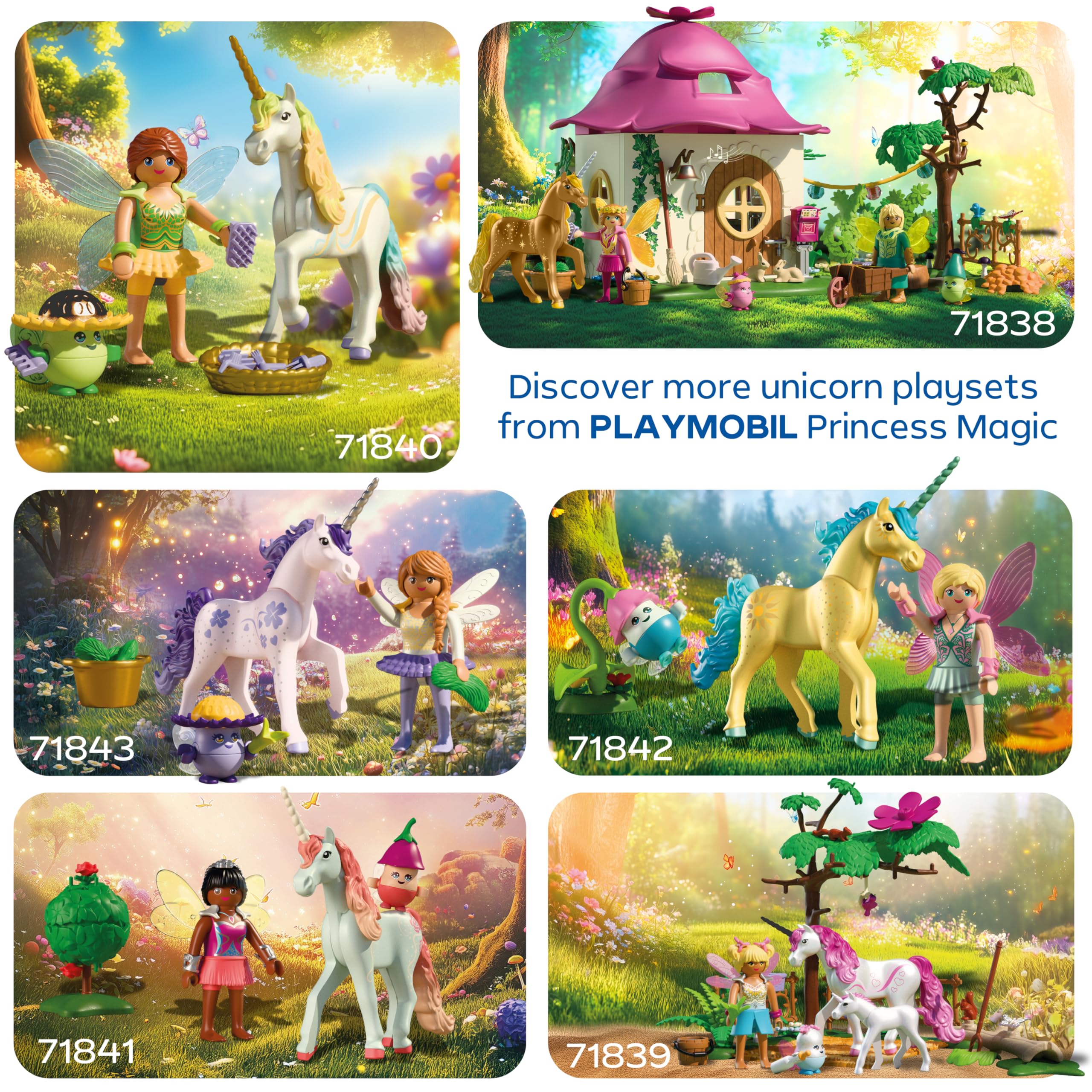 Playmobil Magic Unicorns Collectible Unicorn Sunshine Blossom with Fairy - 4+ Years 12