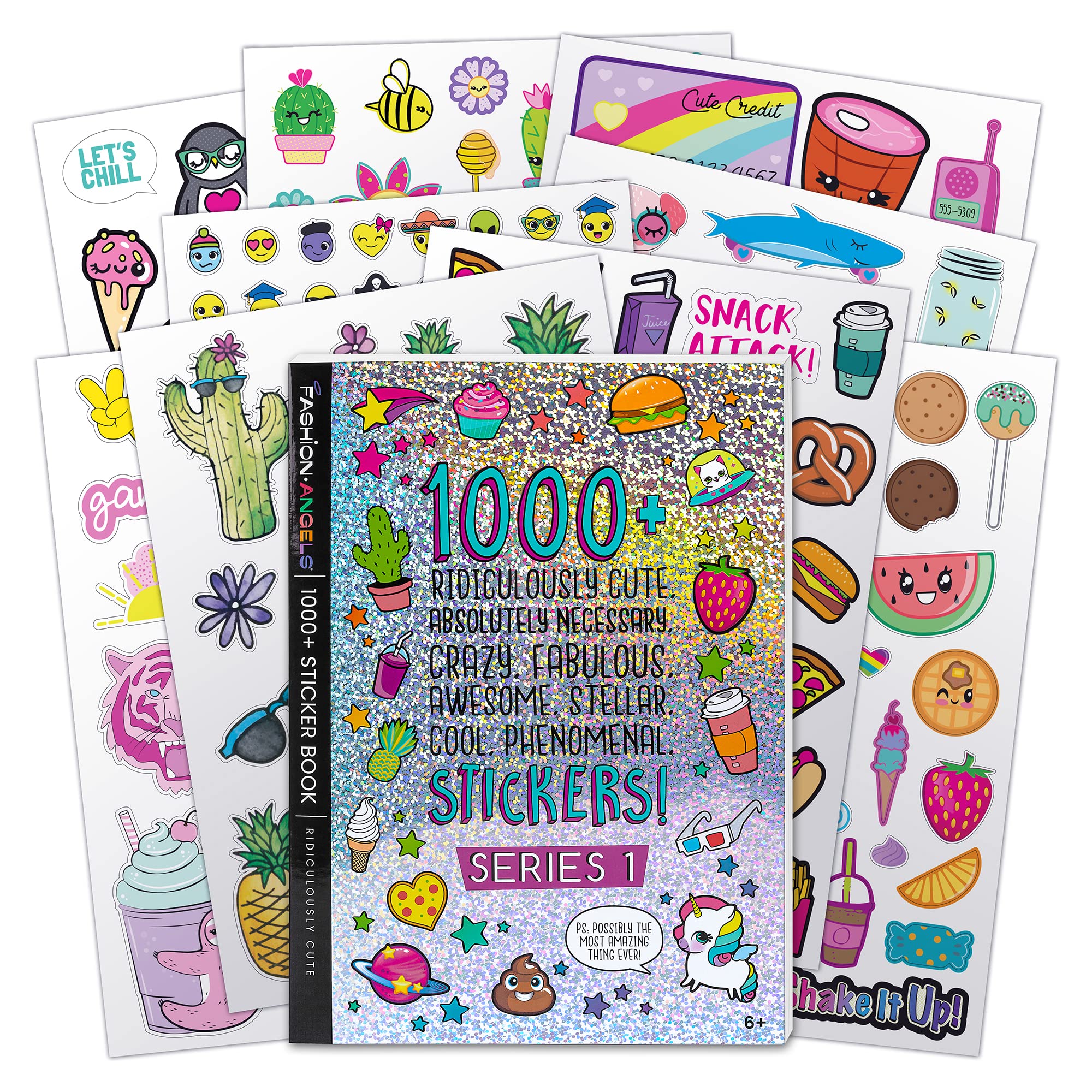 Fashion Angels Basic Fun 1000+ Ridiculously Cute Stickers Book | Paper, Multicoloured 1