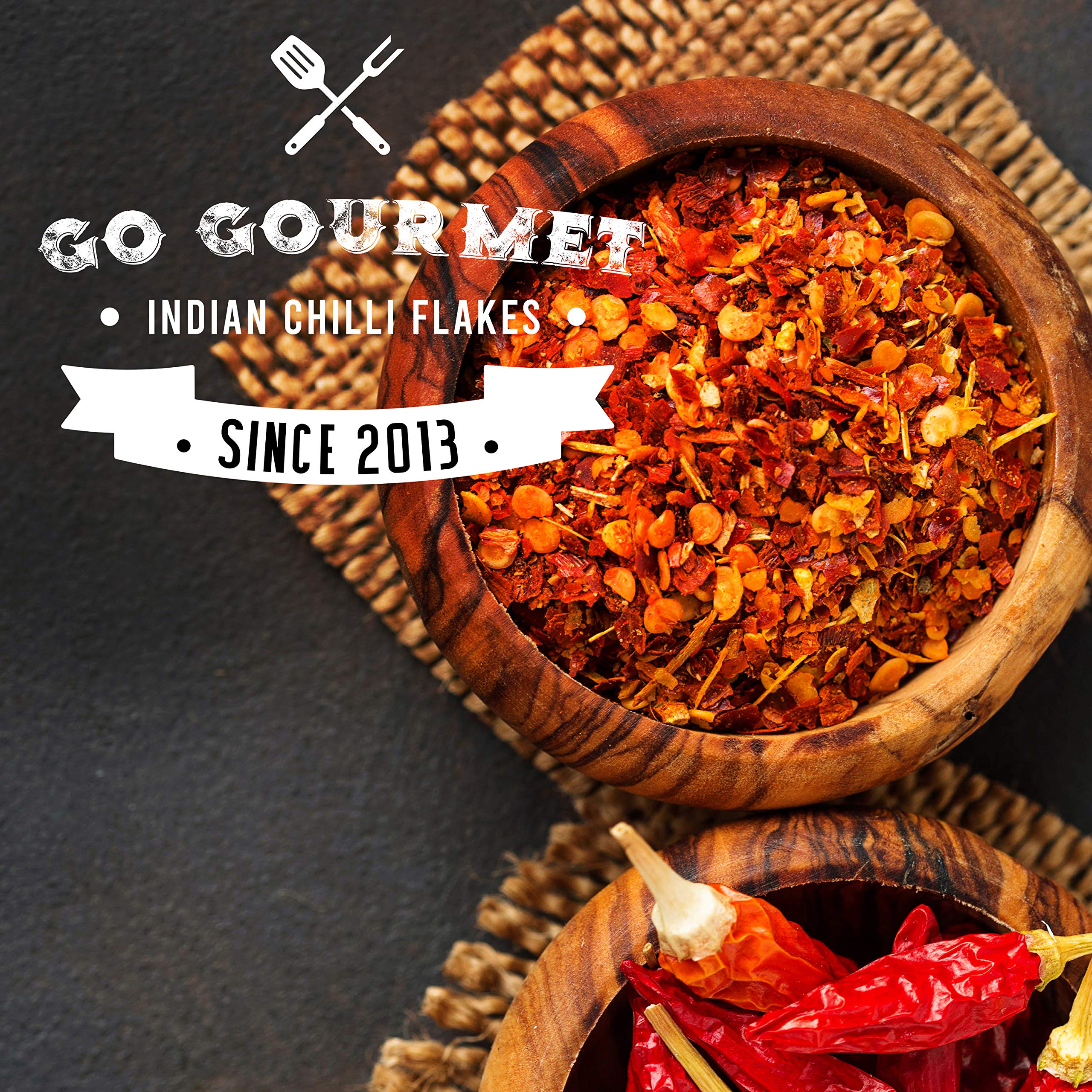 Go Gourmet Indian Chilli Flakes - Dried Crushed Chillies from India 5