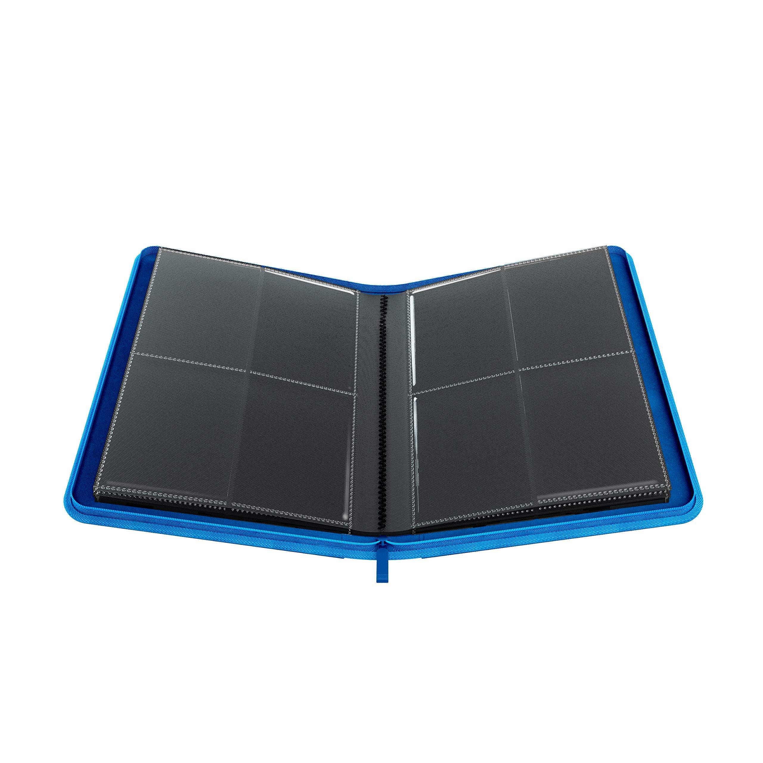 Gamegenic Zip-Up Album - 8-Pocket Side-Loading Pages | Holds 160 Sleeved Cards | Blue 6