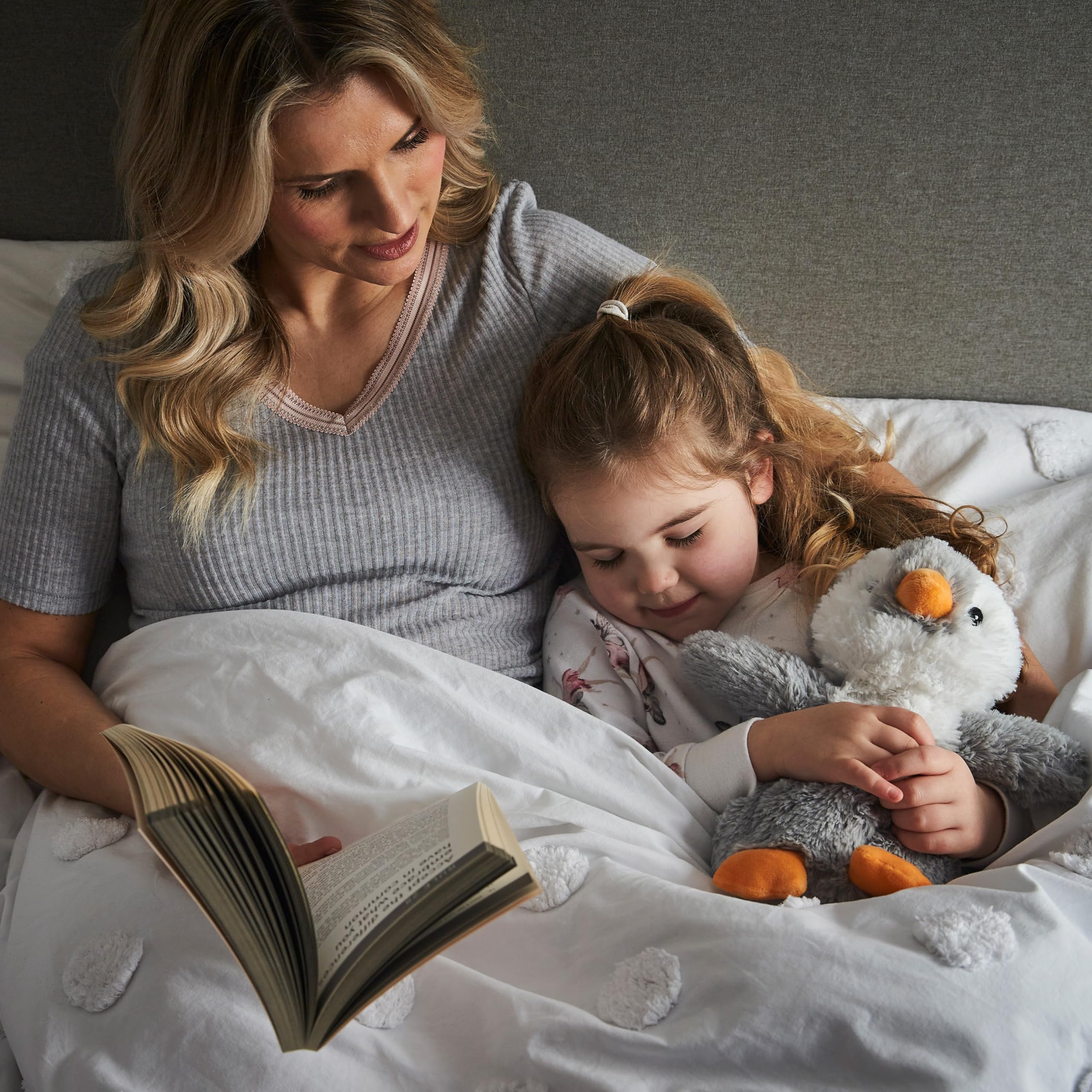 Warmies - 13" Grey Penguin Microwaveable Plush Toy with French Lavender Scent 13