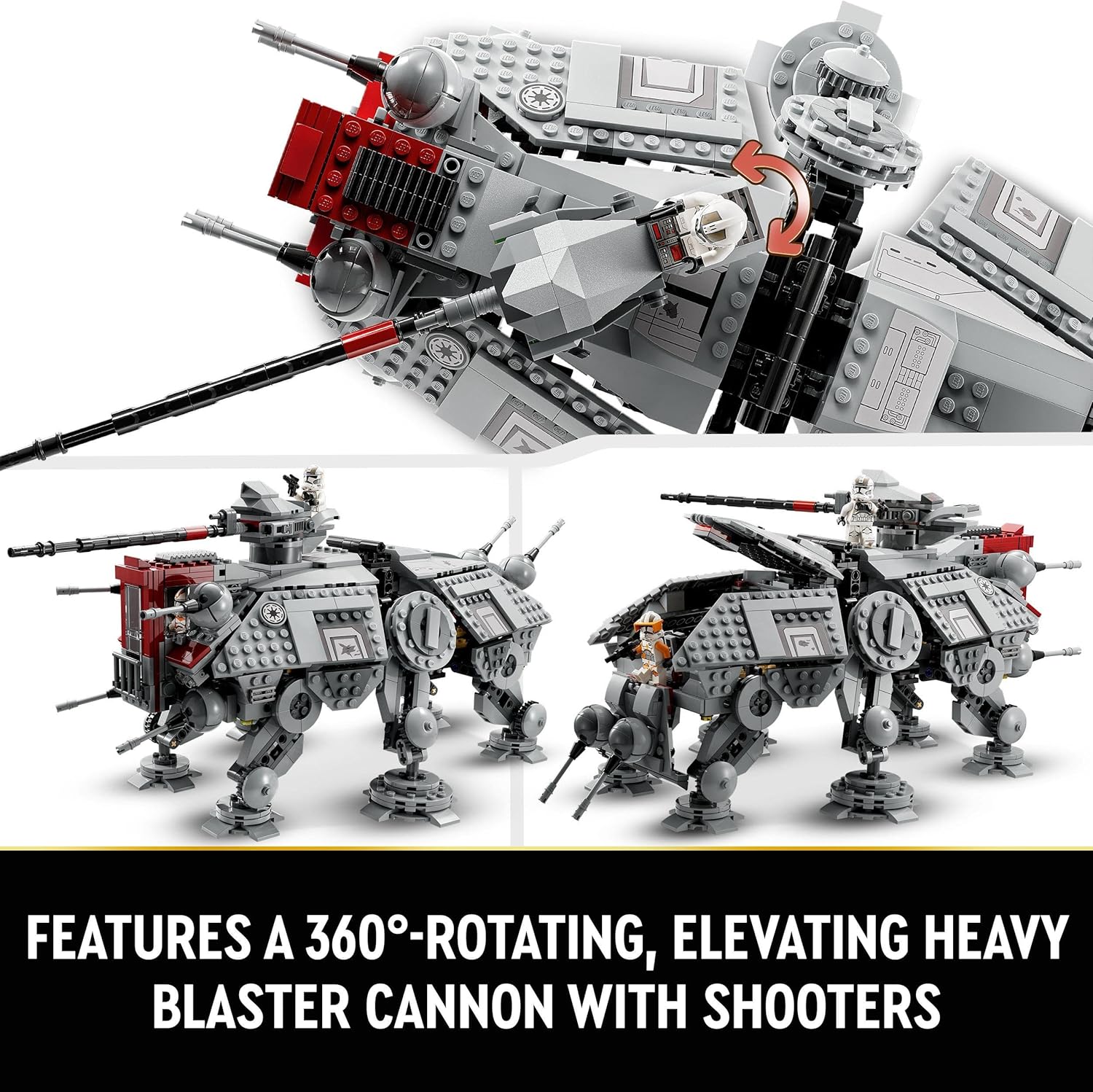 LEGO 75337 Star Wars AT-TE Walker Building Set - Poseable Vehicle with 5 Minifigures, 9+ Years 8