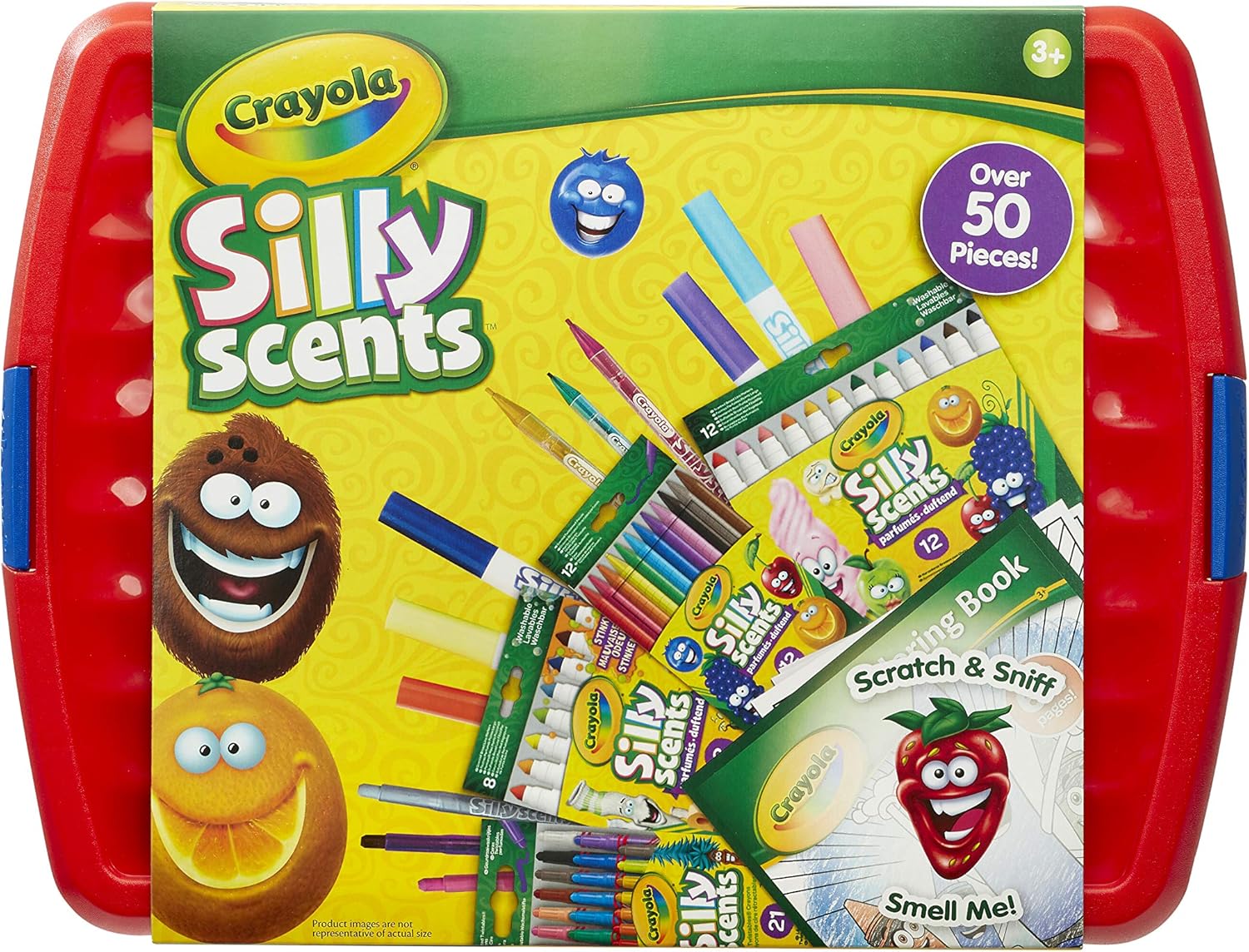 Crayola Silly Scents Scented Colouring Tools Tub Bundle - Over 50 Pieces with Markers, Crayons & Pencils 4