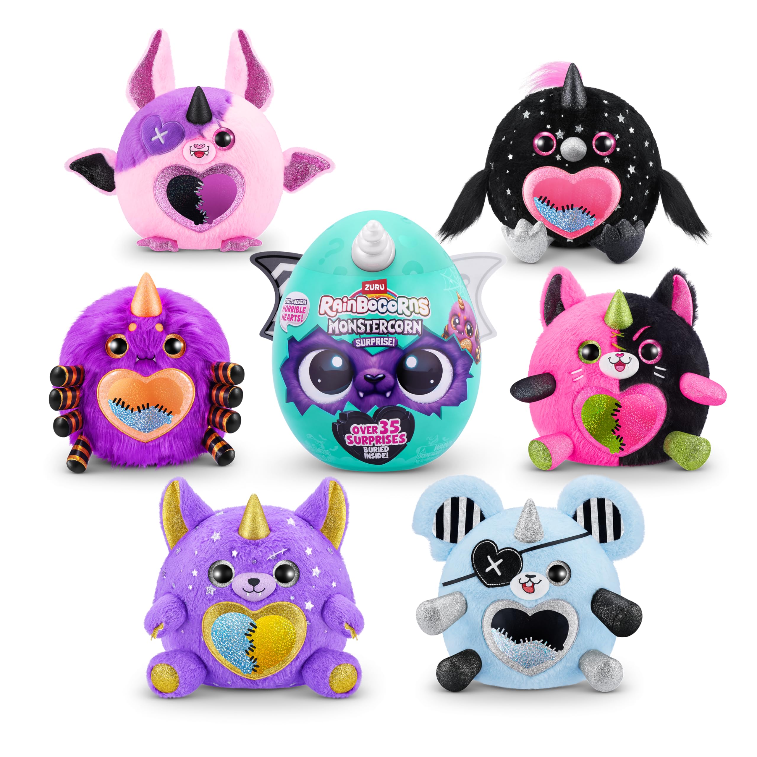Rainbocorns ZURU Monstercorn Surprise - Cat Plush with 35 Surprises & Glow-in-the-Dark Accessories 7