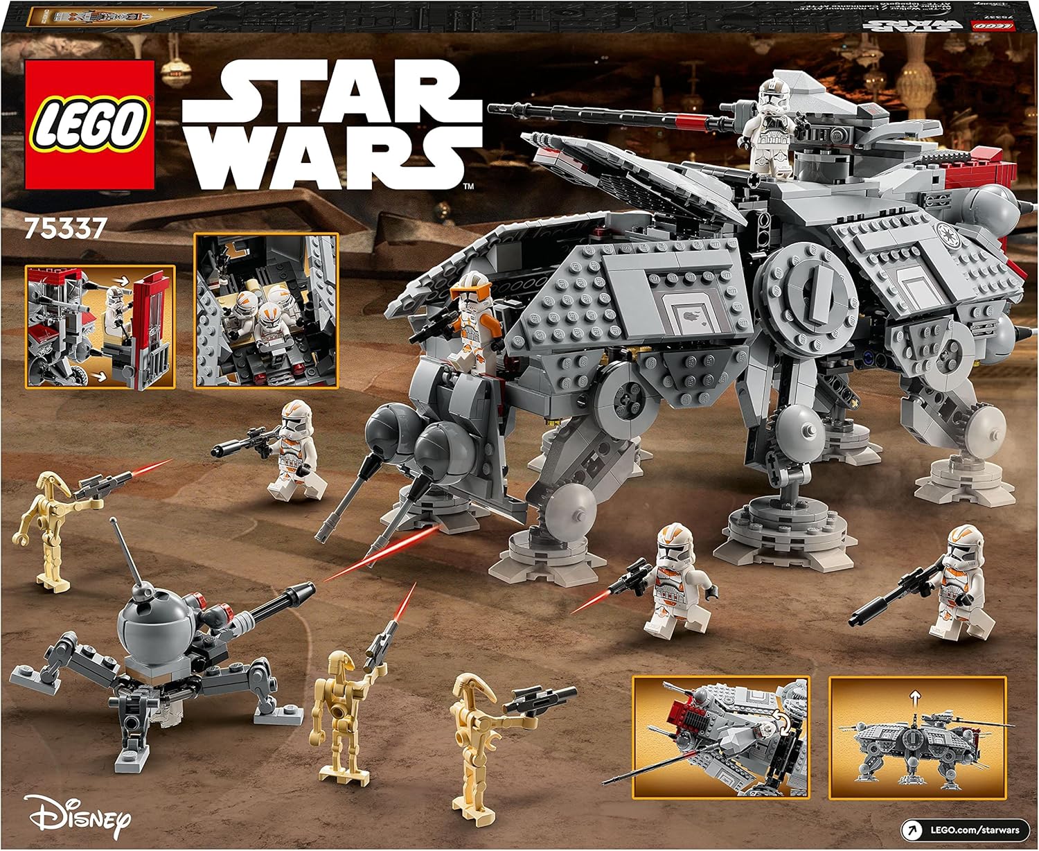 LEGO 75337 Star Wars AT-TE Walker Building Set - Poseable Vehicle with 5 Minifigures, 9+ Years 9