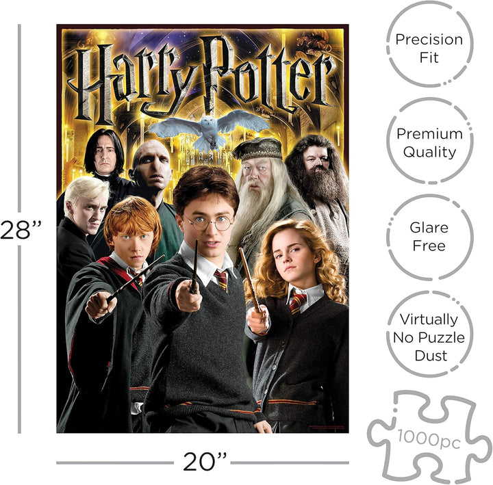 AQUARIUS Harry Potter Character Collage 1000-Piece Jigsaw Puzzle - Premium Collectible Puzzle for Ages 3+