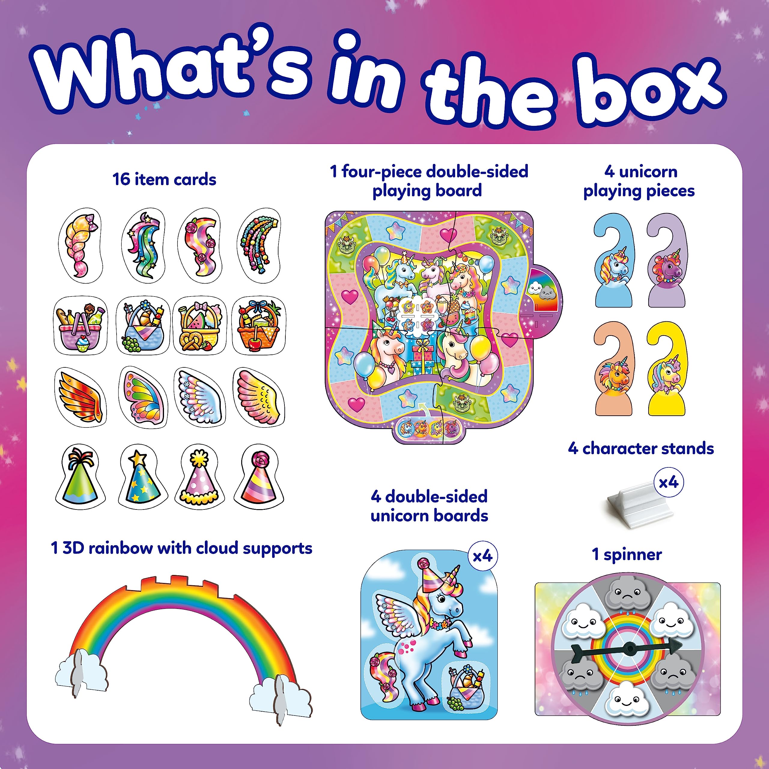 Orchard Toys Unicorn Fun! 3-in-1 Board Game