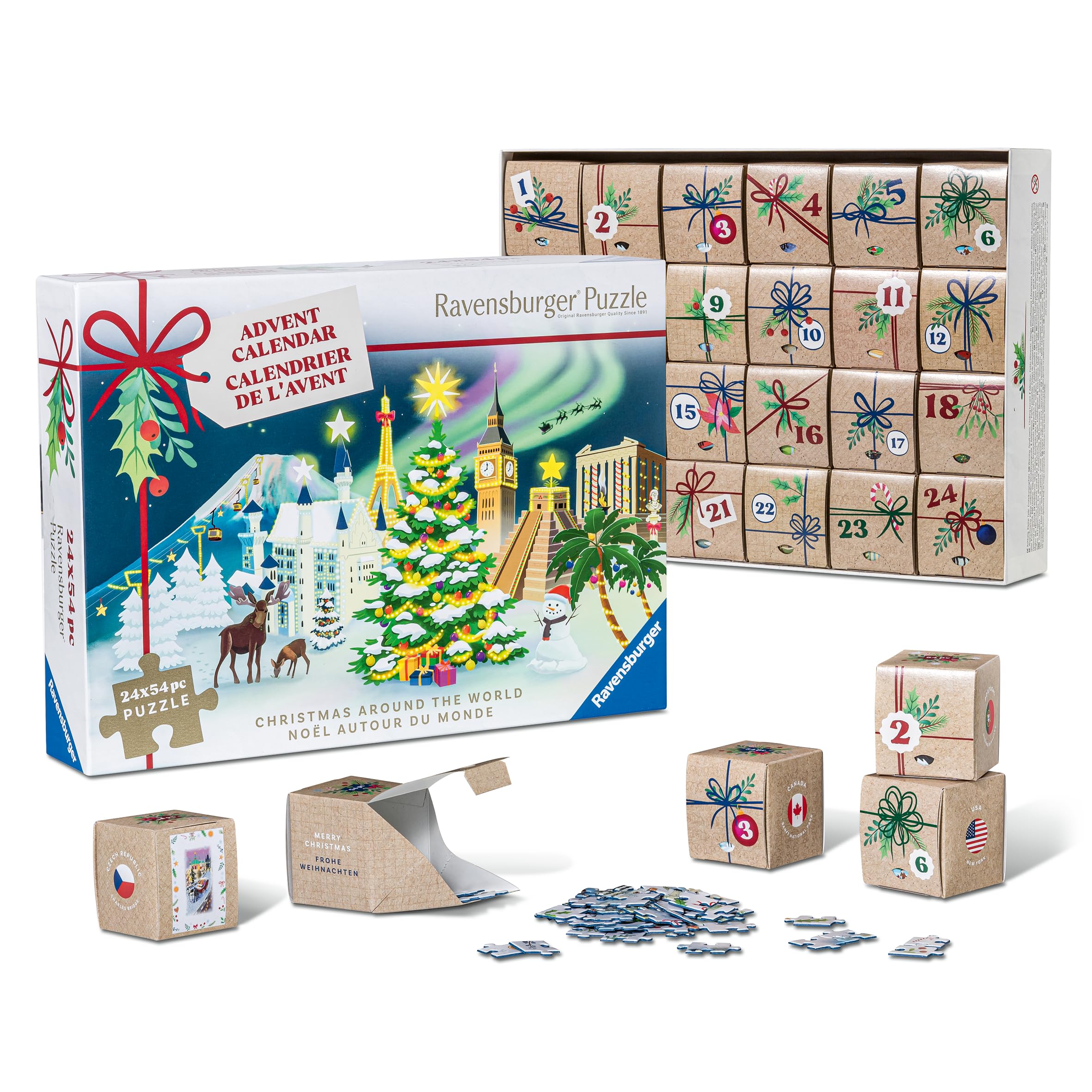 Ravensburger Christmas Around the World Jigsaw Puzzle Advent Calendar - 54-Piece Daily Puzzles for Ages 12+ 7