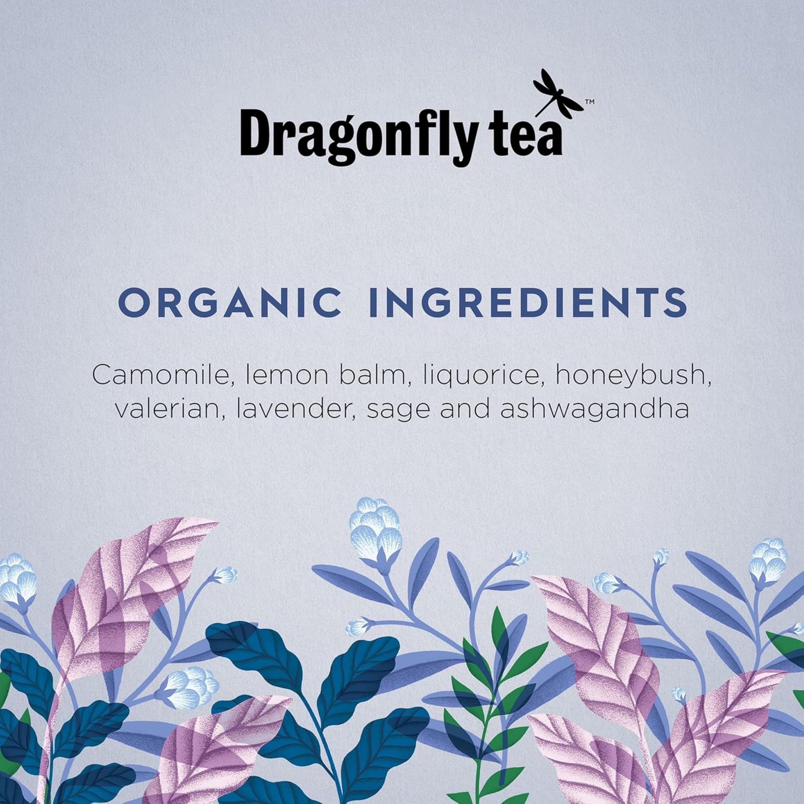 DRAGONFLY Night Sky Calm Tea - Organic Sleep Aid with Camomile & Valerian | 80 Compostable Teabags