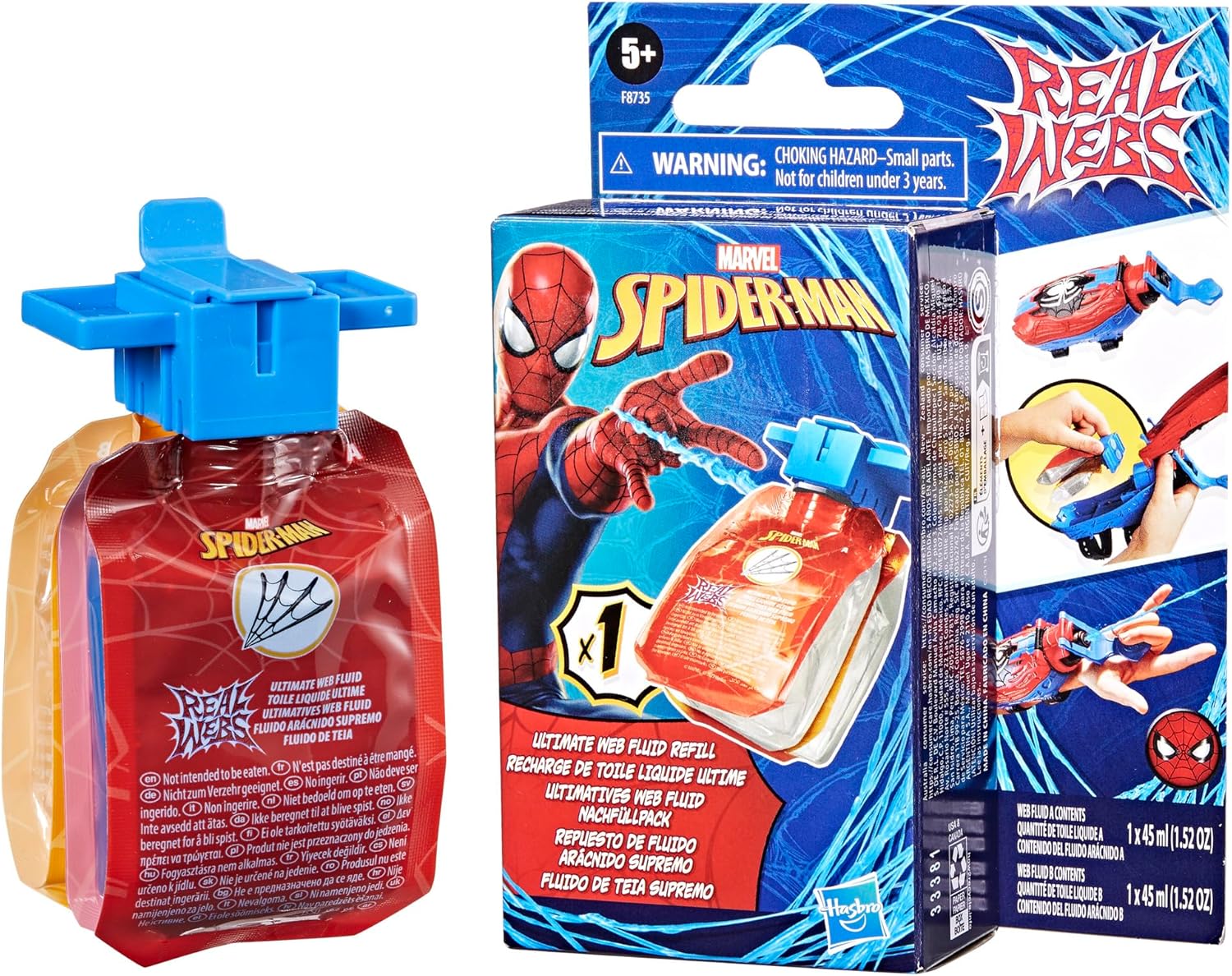 Hasbro Marvel Spider-Man Real Webs Ultimate Web Fluid Refill for Real Webs Blaster 10