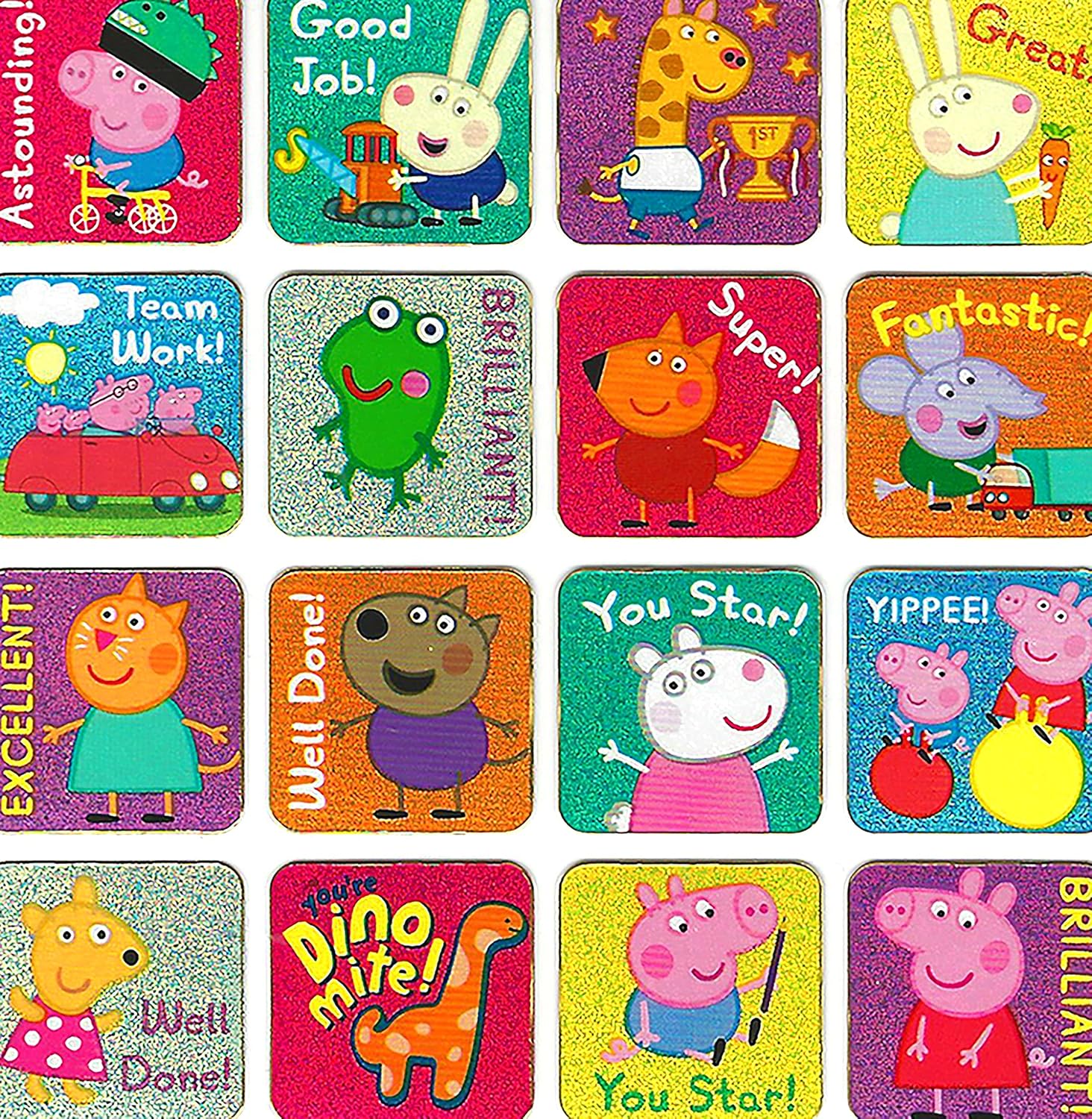 Peppa Pig Reward Chart and 56 Sparkly Stickers - Reusable Foil Stickers for Kids Ages 3+ 7