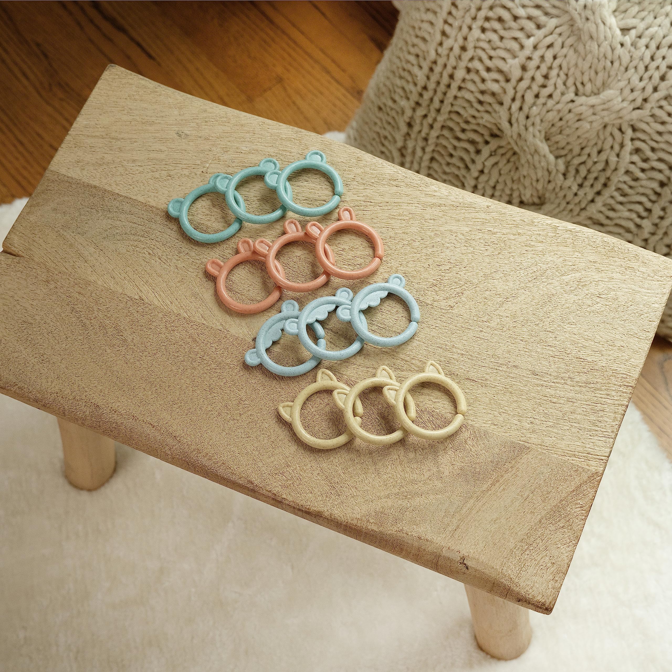 Ingenuity Sheppy's Squad Toy Links - 12 Flexible Plant-Based Links for Newborn and Up 7