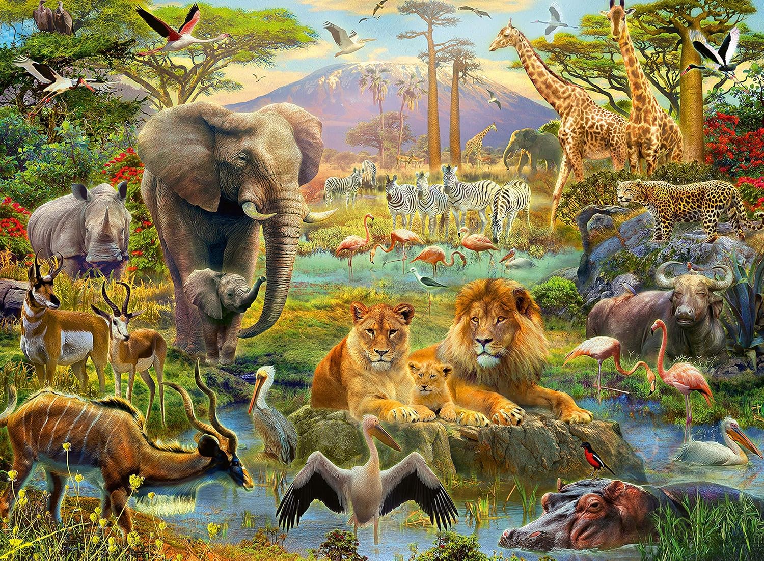 Ravensburger Animals of the Savanna 200-Piece Jigsaw Puzzle - Extra Large Pieces for Kids 8 Years & Up 11
