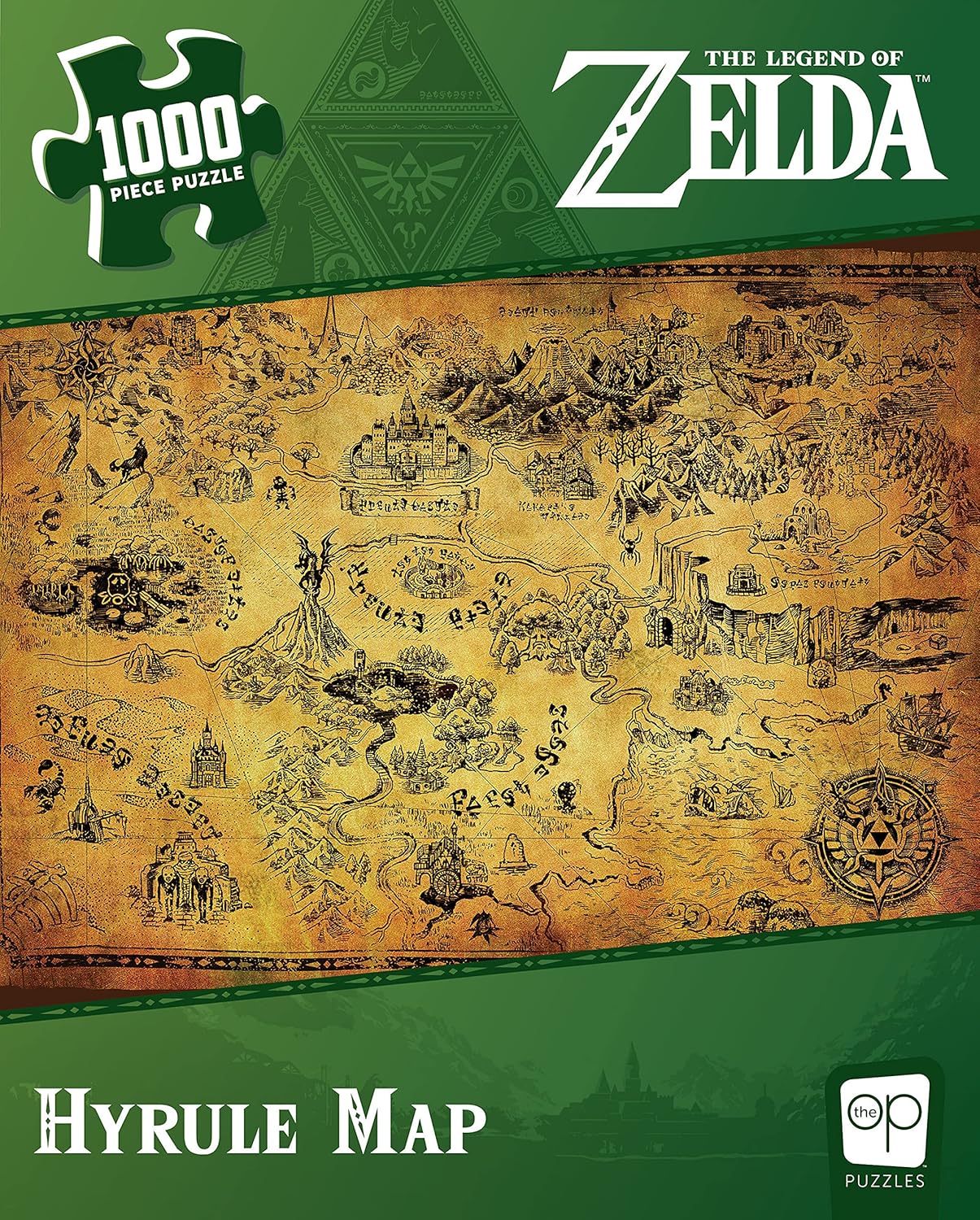 USAopoly Zelda Hyrule Map Puzzle - 1000 Pieces, Ages 8+