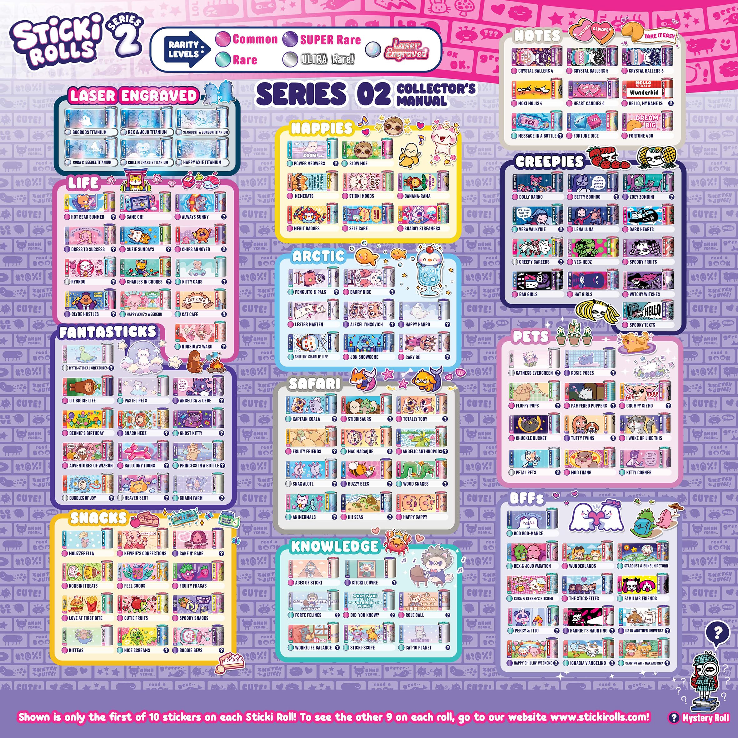 Sky Castle Sticki Rolls Series 2 - Sticki Station S2 Wearable & Shareable Sticker Craft Kit 7
