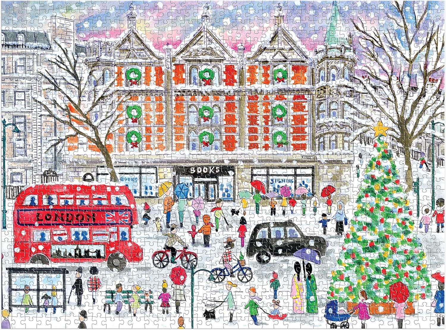 Galison Michael Storrings Christmas in London 1000 Piece Jigsaw Puzzle 8