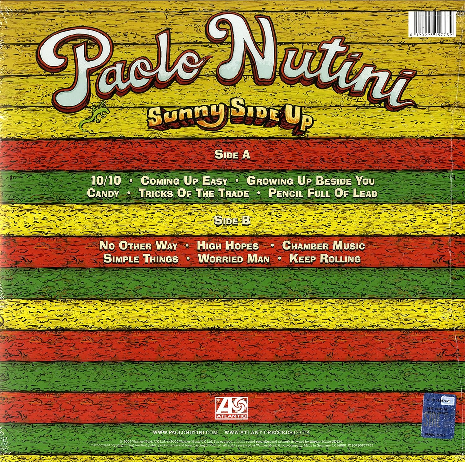 Paolo Nutini - Sunny Side Up Audio CD