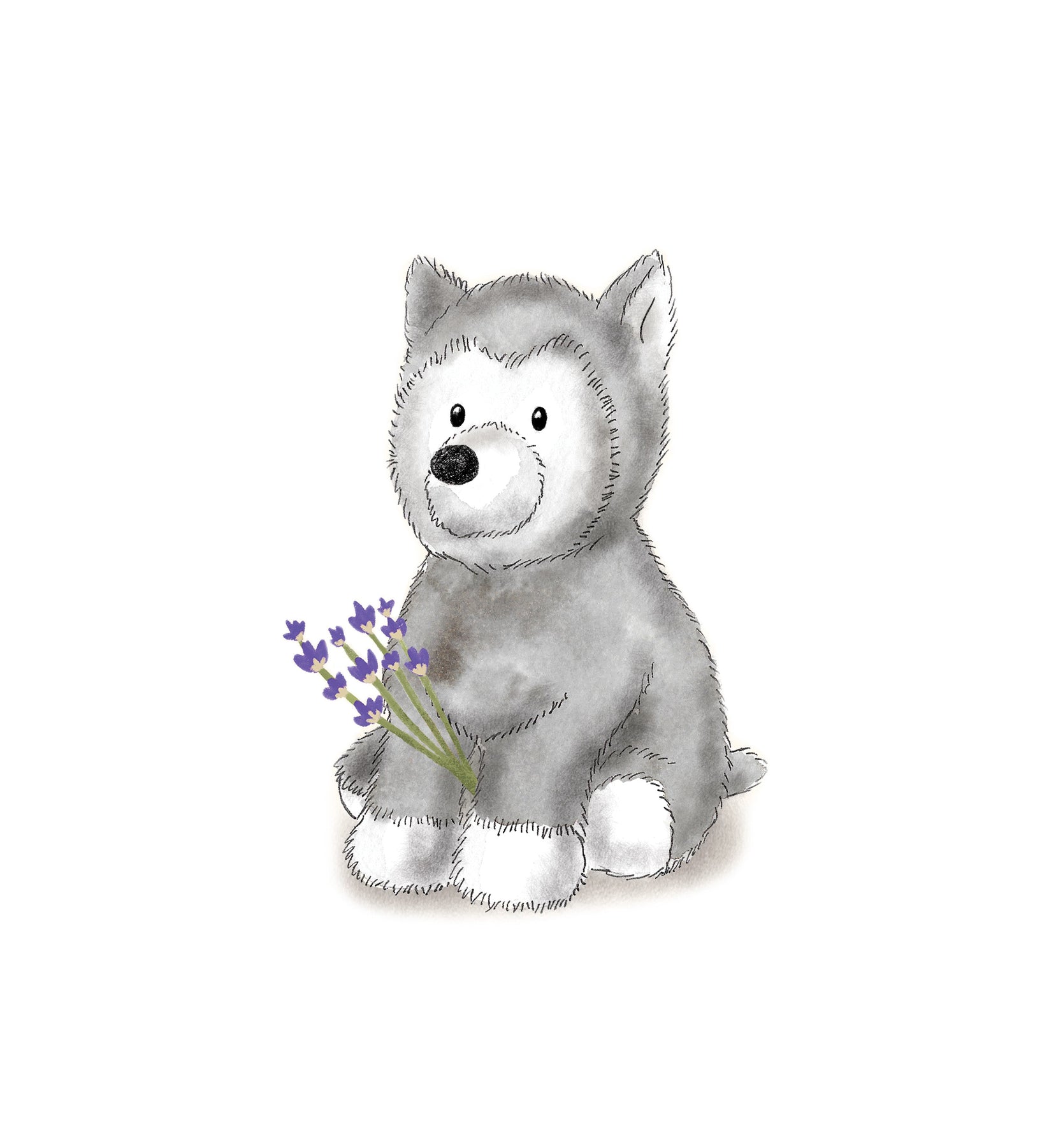 Warmies Husky 13" Heatable Plush Toy with French Lavender Scent 7