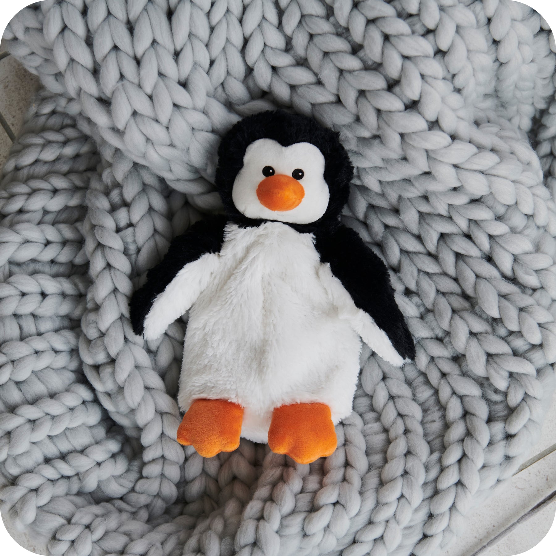 Warmies Black and White Penguin Heatable Plush Toy 10