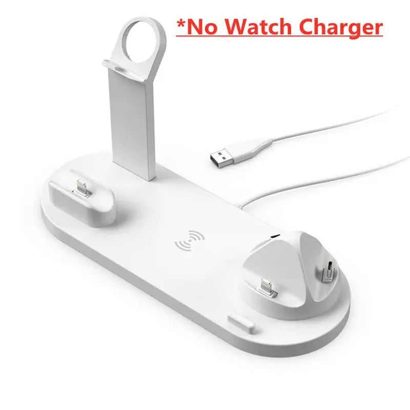 5 in 1 Wireless Charger Stand Pad for Iphone 15 14 13 12 11 X Apple Watch Airpods Desk Phone Chargers Fast Charging Dock Station