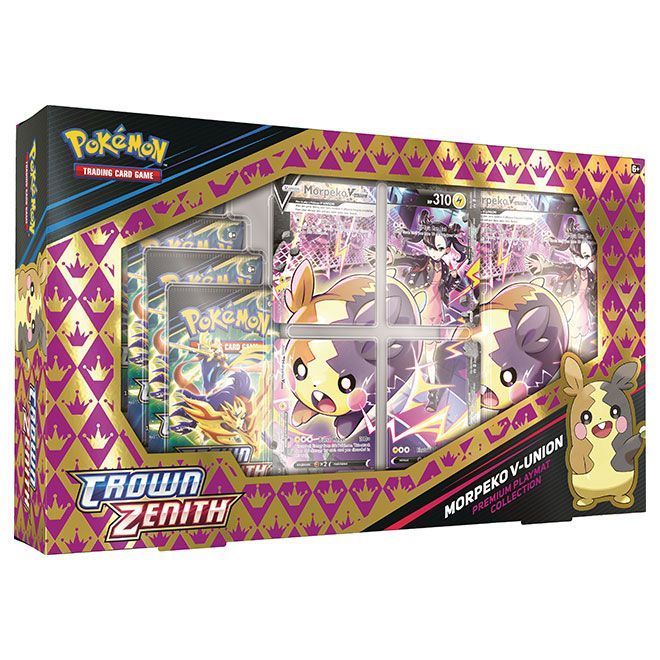 Pokemon TCG: Sword &amp; Shield 12.5 Crown Zenith Premium Playmat Collection – Morpeko V-Union