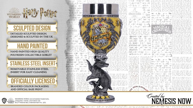 Nemesis Now - Harry Potter Hufflepuff Collectible Goblet Resin Display Cup 2