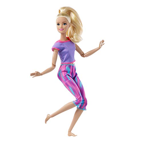 Barbie GXF04 Made to Move Doll - Flexible Yoga Doll with Long Blonde Hair for Ages 3+ 6