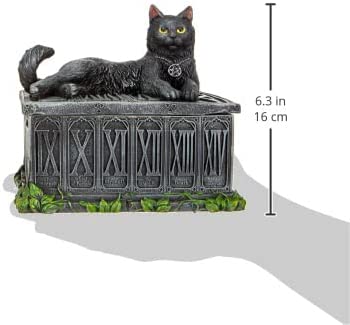 Nemesis Now B2808G6 Fortune's Watcher Tarot-Box, 17 cm, Schwarz, Kunstharz
