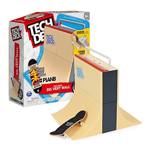 Tech Deck, Big Vert Wall X-Connect Park Creator, anpassbares und baubares Rampenset mit exklusivem Fingerbrett, Kinderspielzeug für Jungen und Mädchen ab 6 Jahren