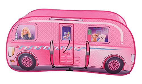 Barbie M009728 Pop-Up-Wohnmobilzelt, Mehrfarbig