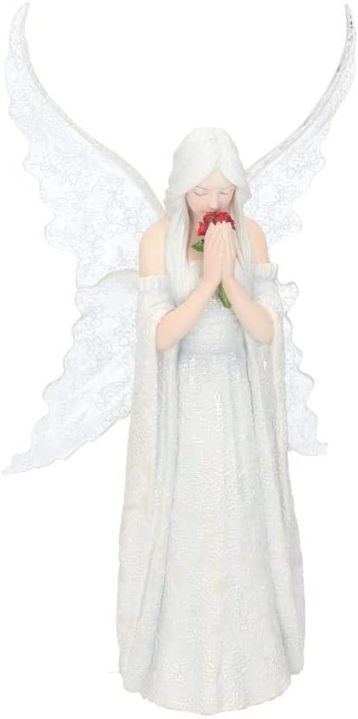 Nemesis Now B2798G6 Love Remains Anne Stokes Figur, 26 cm, Weiß, Kunstharz