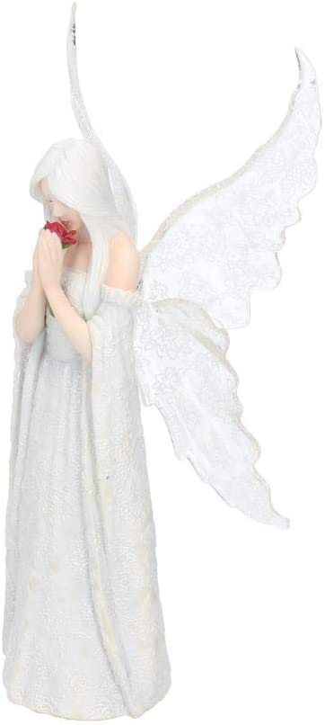 Nemesis Now B2798G6 Love Remains Anne Stokes Figur, 26 cm, Weiß, Kunstharz