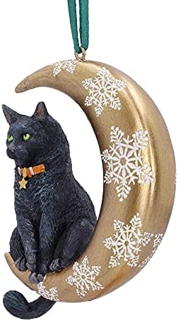 Nemesis Now Mondkatze-Hängeornament (LP), 9 cm, Gold