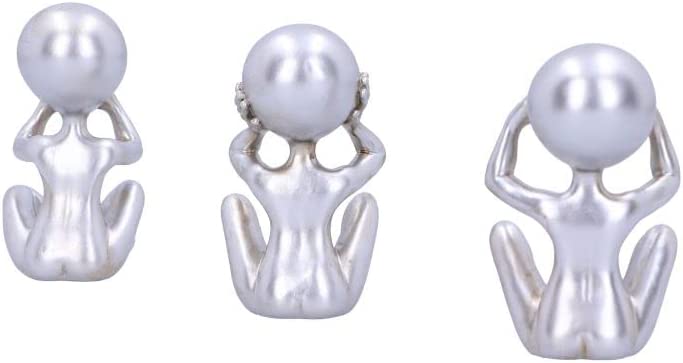 Nemesis Now Drei weise Aliens, Silber, 7,5 cm (U5929V2)
