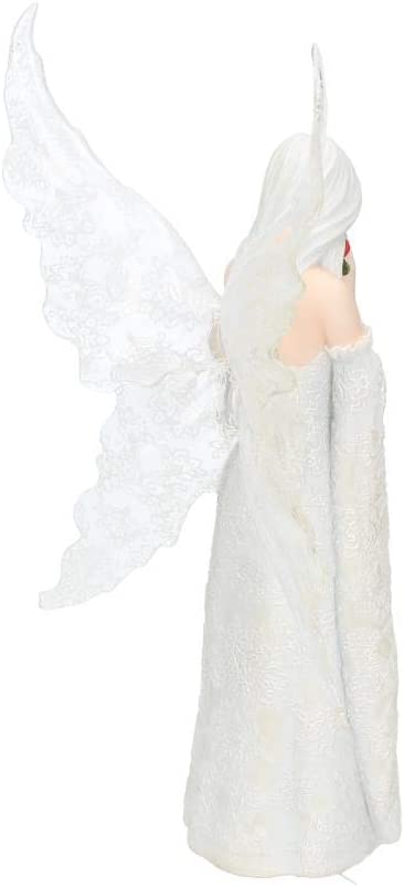 Nemesis Now B2798G6 Love Remains Anne Stokes Figur, 26 cm, Weiß, Kunstharz