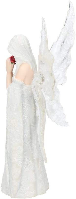 Nemesis Now B2798G6 Love Remains Anne Stokes Figur, 26 cm, Weiß, Kunstharz