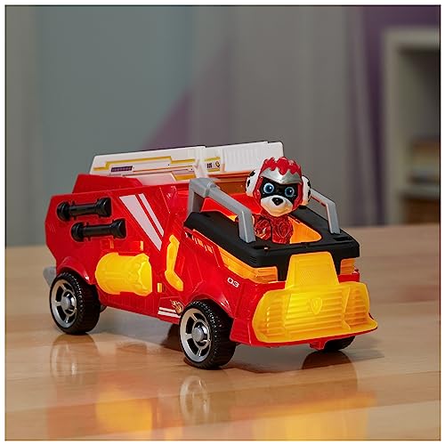 Paw Patrol: The Mighty Movie, Feuerwehrauto-Spielzeug mit Marshall Mighty Pups Action Fi