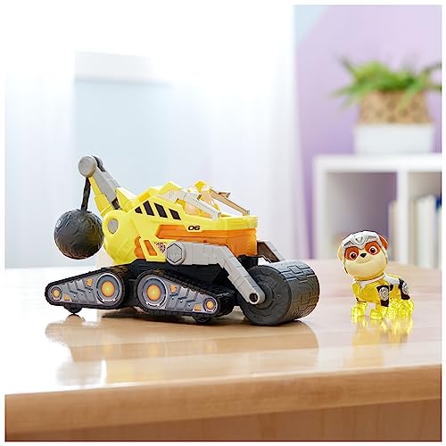 Paw Patrol: The Mighty Movie, Konstruktionsspielzeug-Truck mit Rubble Mighty Pups Act