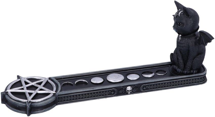 Nemesis Now Cult Cuties Malpuss Gothic Incense Holder in Black Resin 4