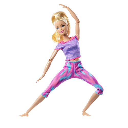 Barbie GXF04 Made to Move Doll - Flexible Yoga Doll with Long Blonde Hair for Ages 3+