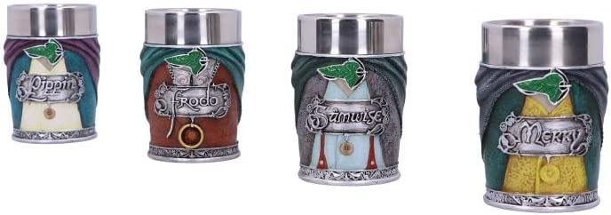 Nemesis Now offiziell lizenziertes Herr der Ringe-Hobbit-Schnapsglas-Set, Multi C