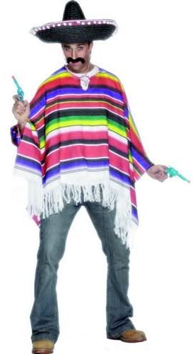 Smiffys Poncho Mehrfarbig