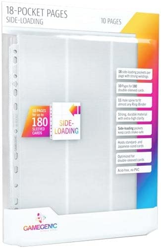 Gamegenic Sideloading 18-Pocket Pages 10er-Packung Weiß