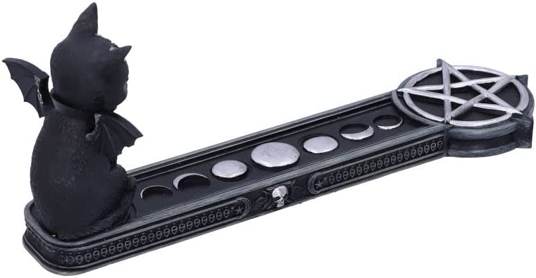 Nemesis Now Cult Cuties Malpuss Gothic Incense Holder in Black Resin 3