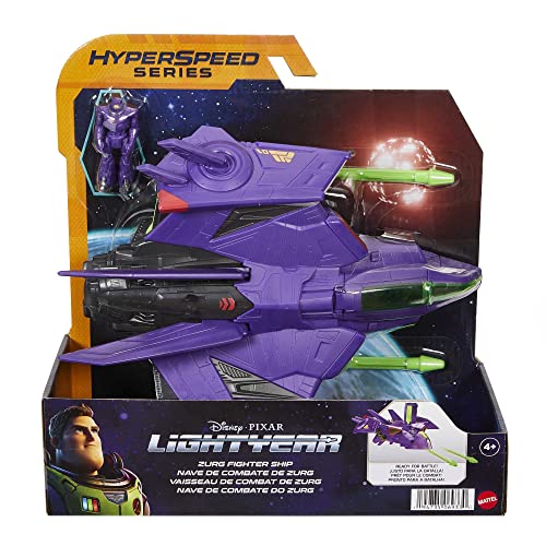 Disney Buzz LightYear Raumschifffahrzeug, Hyperspeed Series Zurg Fighter Jet (9 I
