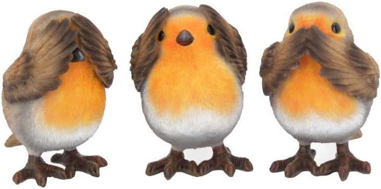 Nemesis Now Three Wise Robins 8 cm Figur, Braun