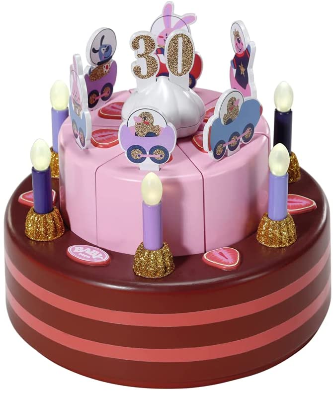 BABY Born Happy Birthday Party Table Playset - Interactive Musical Cake & Doll Accessories (6 Months+) 4